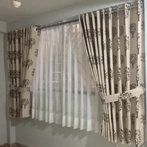Cortinas en Lino Beige Marron