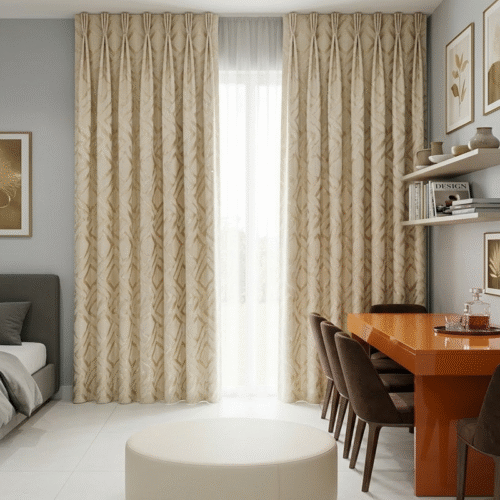 Cortinas de lino gamuzado elegantes