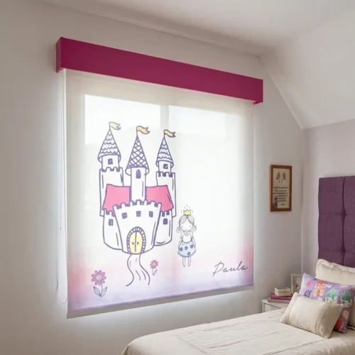 Enrollable Sublimado de Princesas1 para habitación infantil