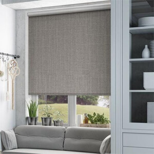 cortinas rollers para sala moderna plata