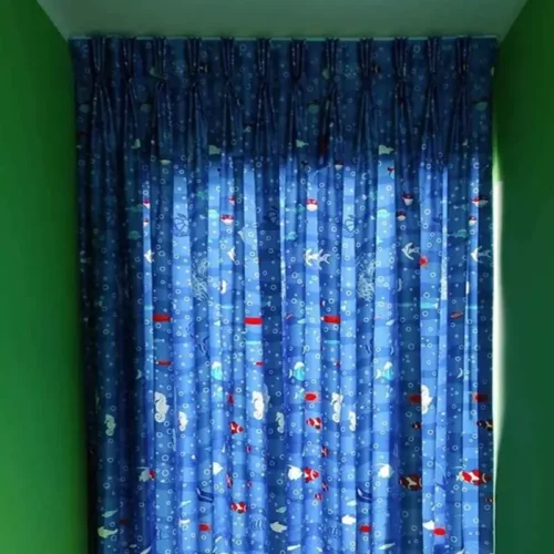 cortinas clasicasccon pliegues para riel de habitacion infantil