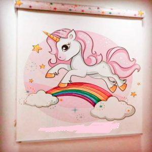 Unicornio blanco con rosado en arcoiris3